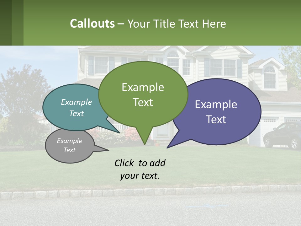 A House With A Car Parked In Front Of It PowerPoint Template