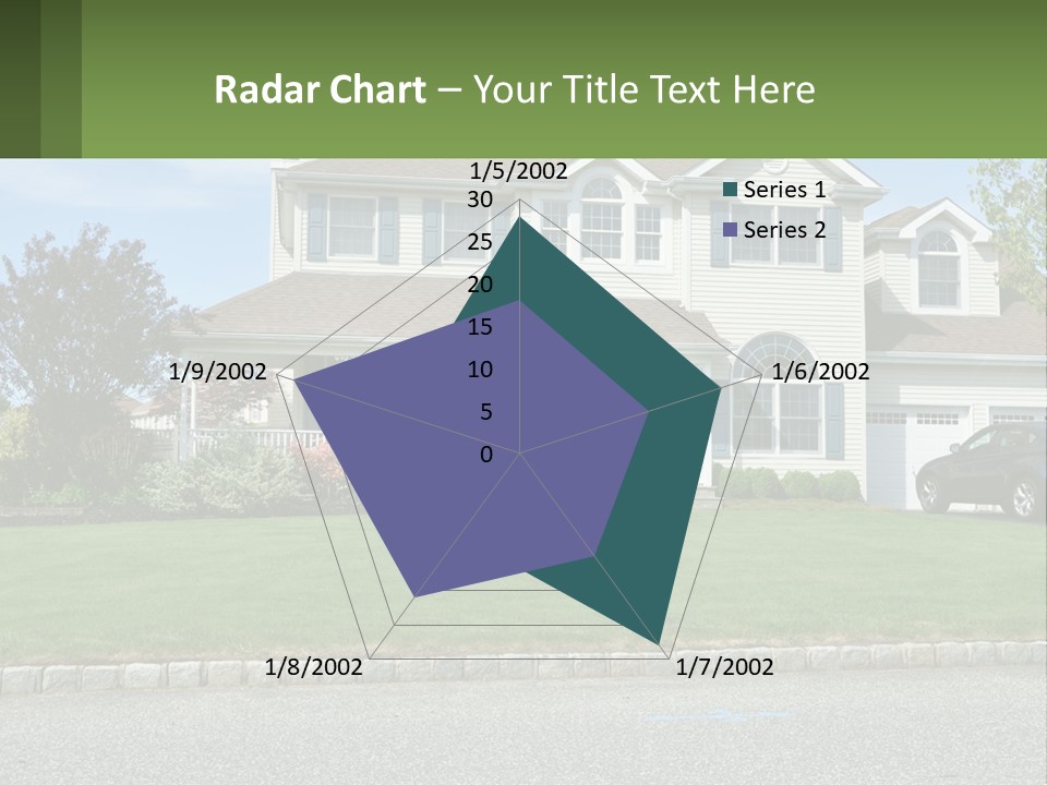 A House With A Car Parked In Front Of It PowerPoint Template