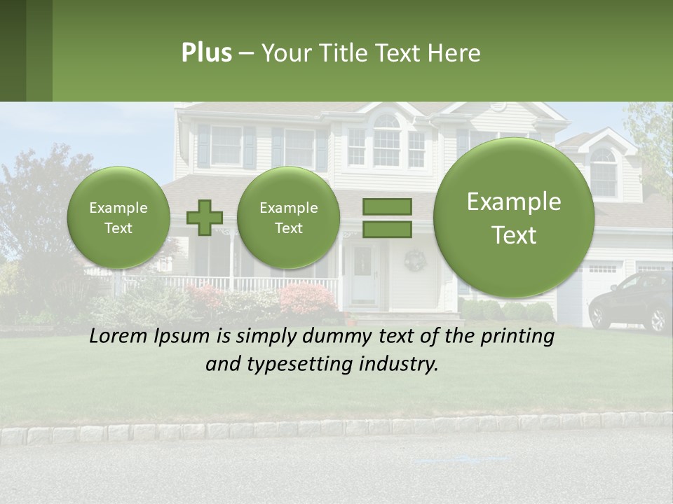 A House With A Car Parked In Front Of It PowerPoint Template