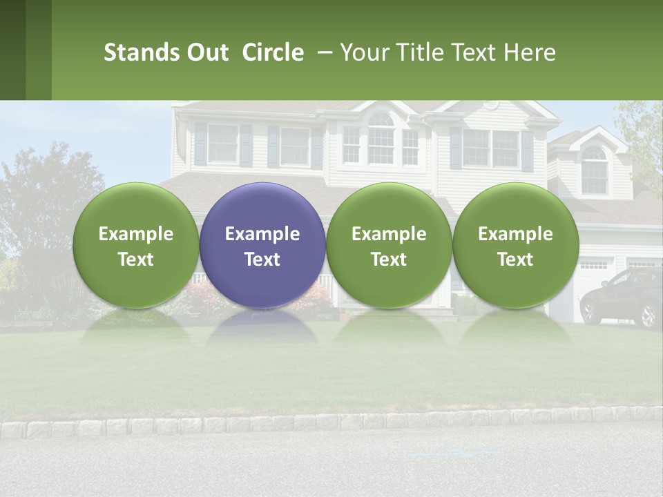 A House With A Car Parked In Front Of It PowerPoint Template