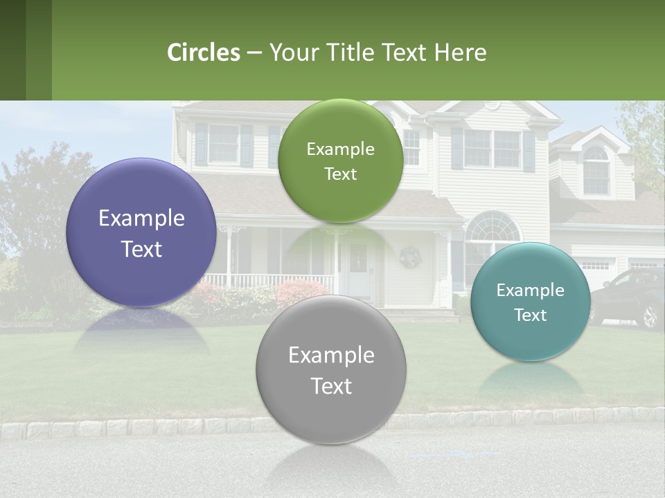 A House With A Car Parked In Front Of It PowerPoint Template