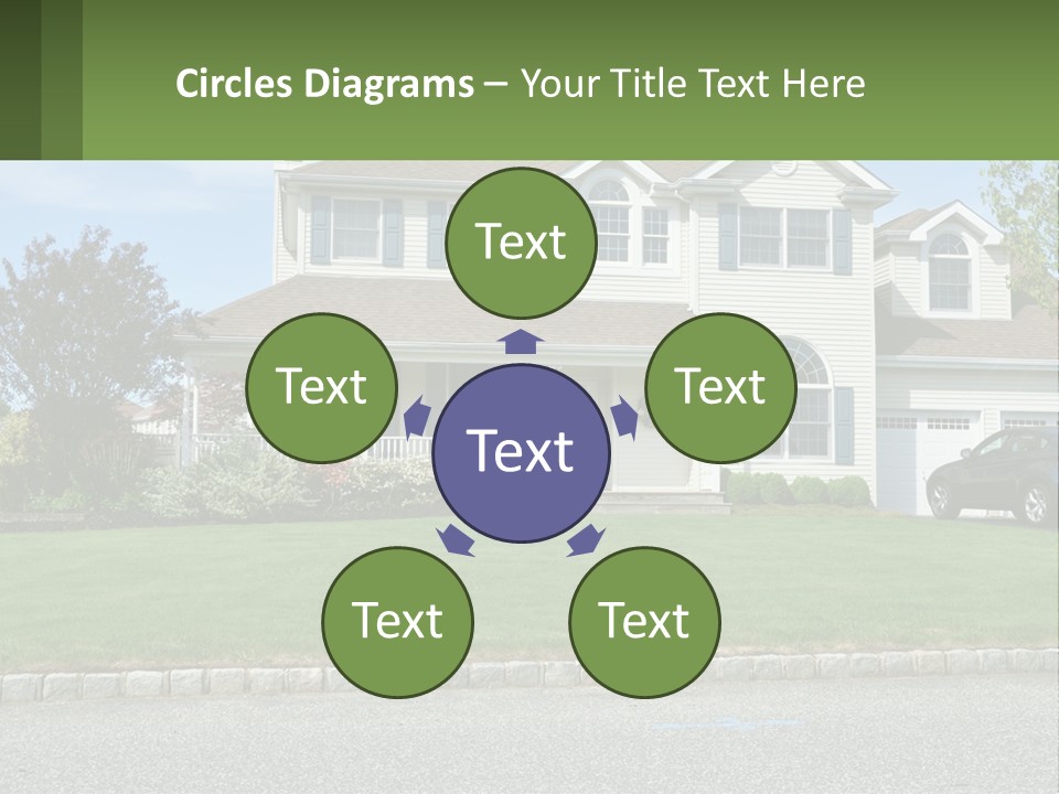 A House With A Car Parked In Front Of It PowerPoint Template