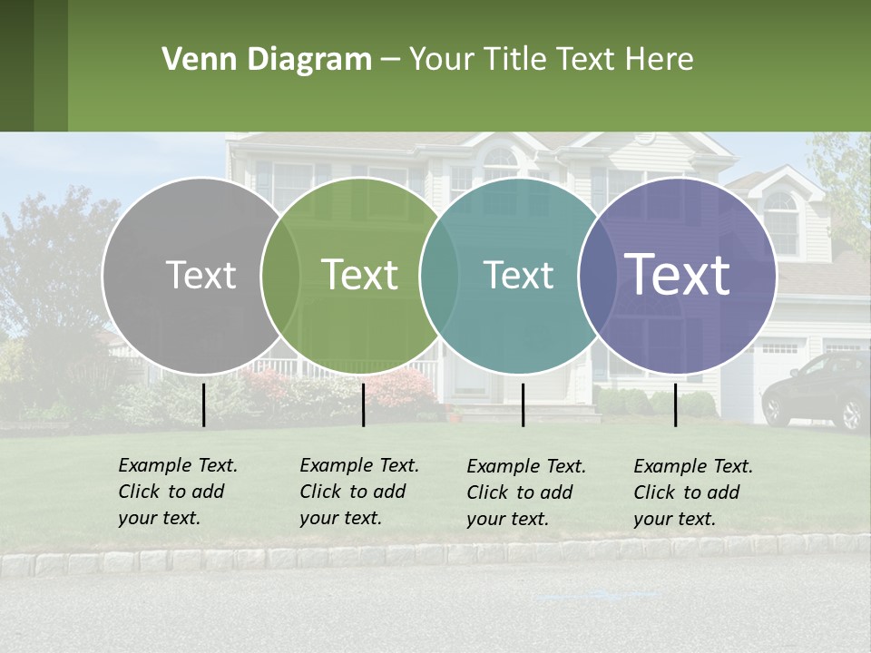 A House With A Car Parked In Front Of It PowerPoint Template