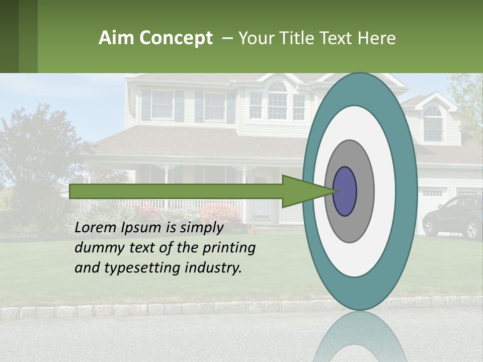 A House With A Car Parked In Front Of It PowerPoint Template