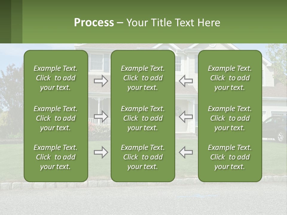 A House With A Car Parked In Front Of It PowerPoint Template