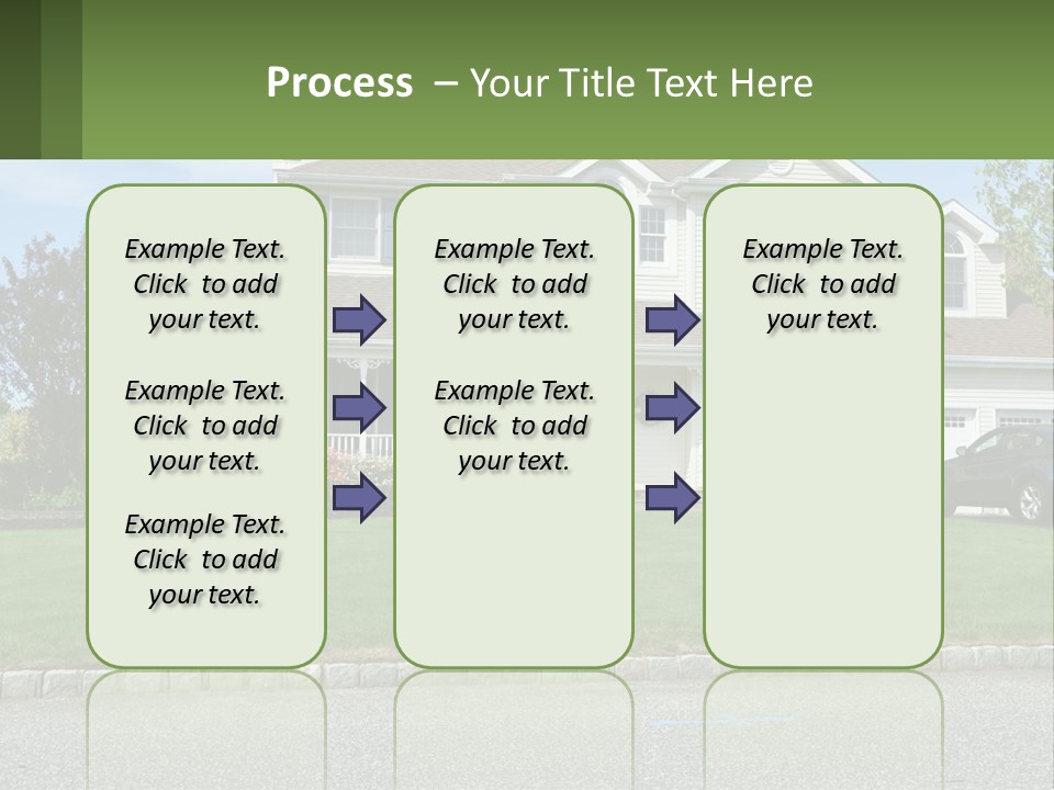 A House With A Car Parked In Front Of It PowerPoint Template