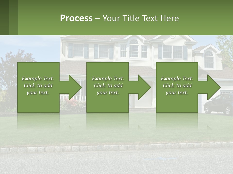 A House With A Car Parked In Front Of It PowerPoint Template
