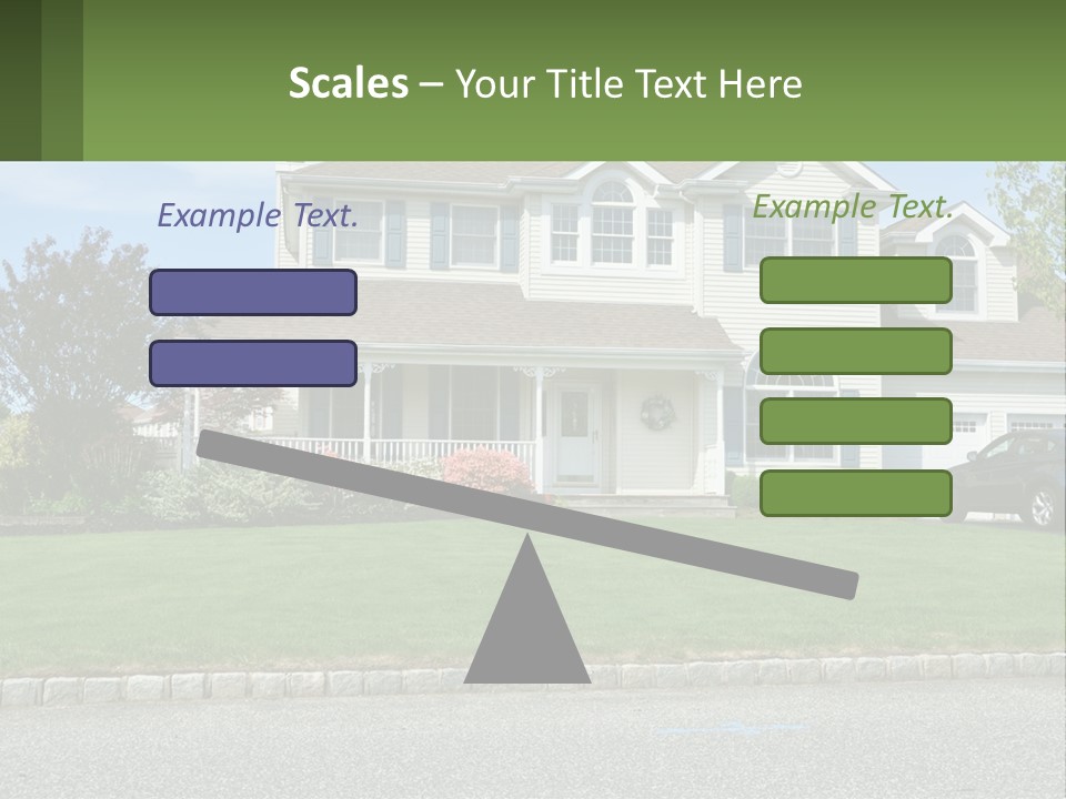 A House With A Car Parked In Front Of It PowerPoint Template