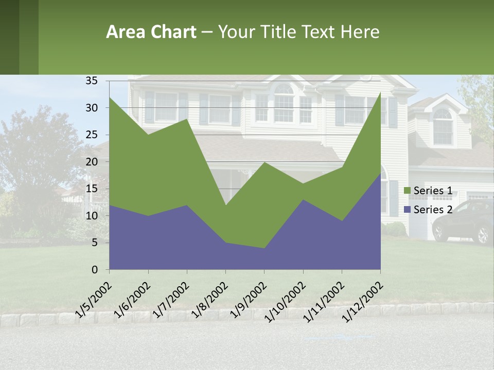 A House With A Car Parked In Front Of It PowerPoint Template