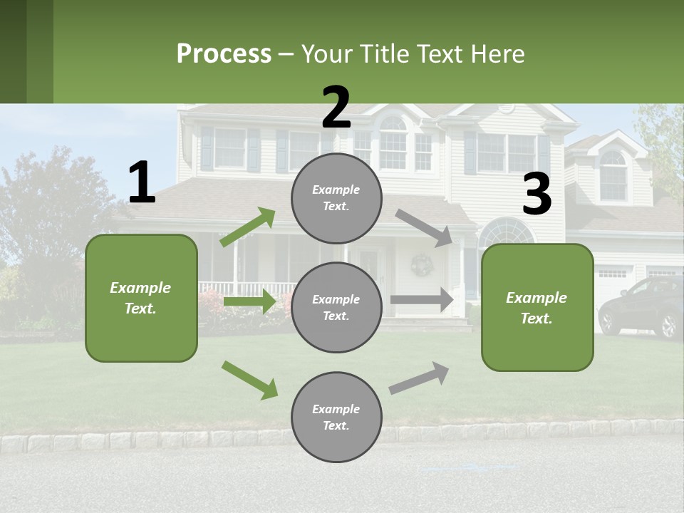 A House With A Car Parked In Front Of It PowerPoint Template