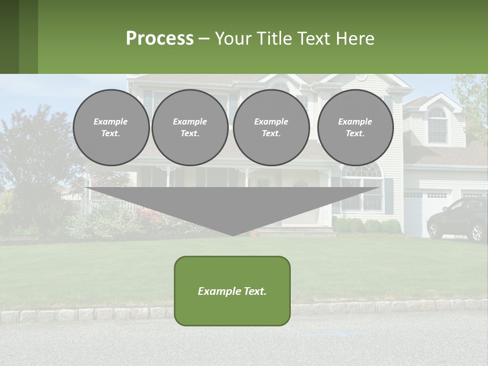 A House With A Car Parked In Front Of It PowerPoint Template