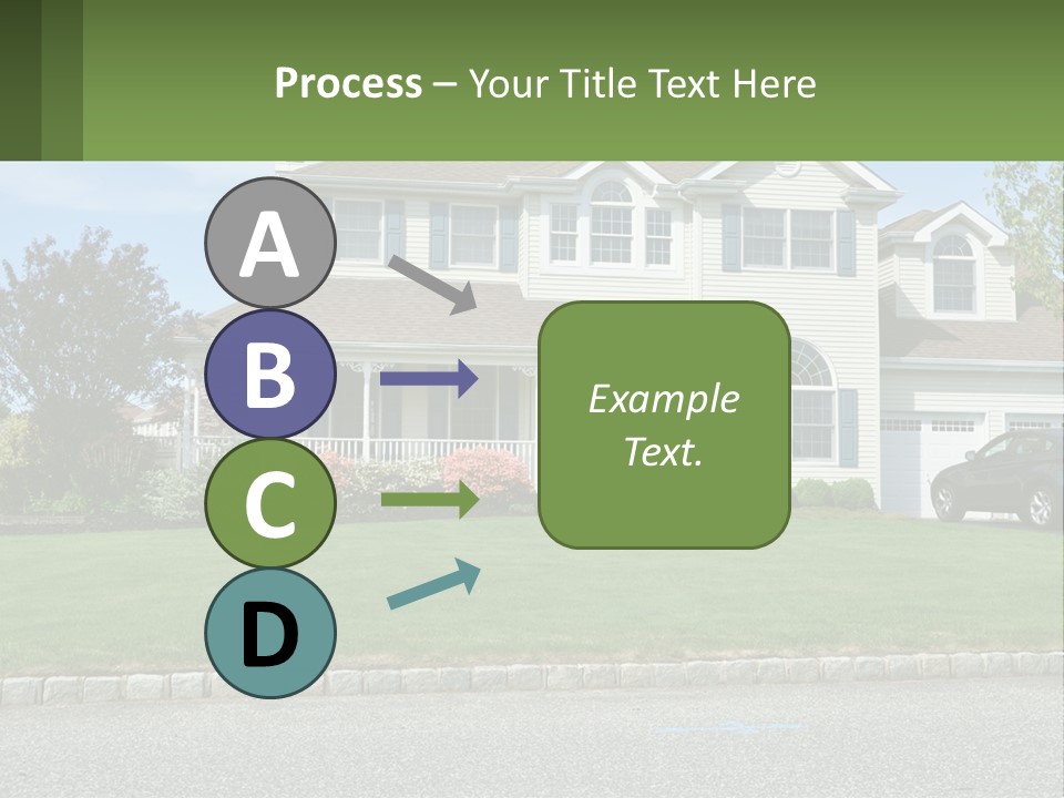 A House With A Car Parked In Front Of It PowerPoint Template