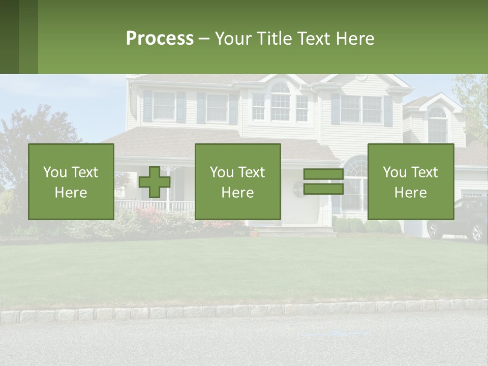 A House With A Car Parked In Front Of It PowerPoint Template