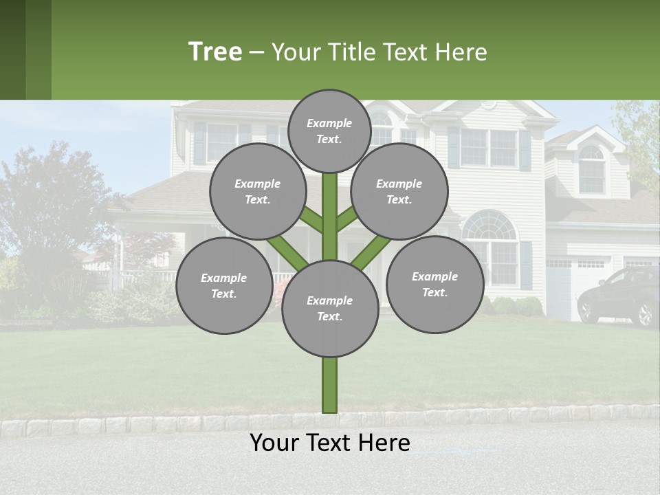 A House With A Car Parked In Front Of It PowerPoint Template