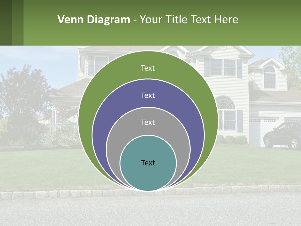 A House With A Car Parked In Front Of It PowerPoint Template