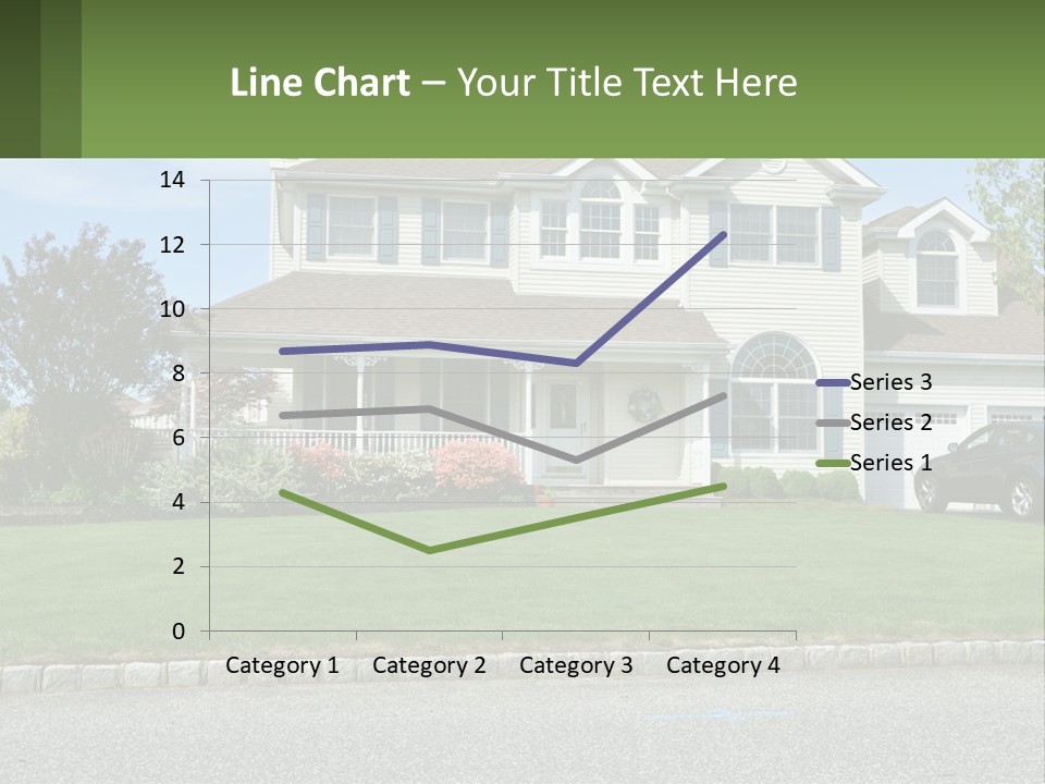 A House With A Car Parked In Front Of It PowerPoint Template