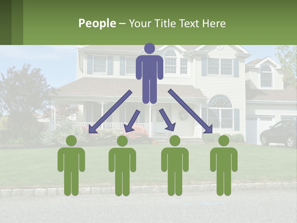 A House With A Car Parked In Front Of It PowerPoint Template