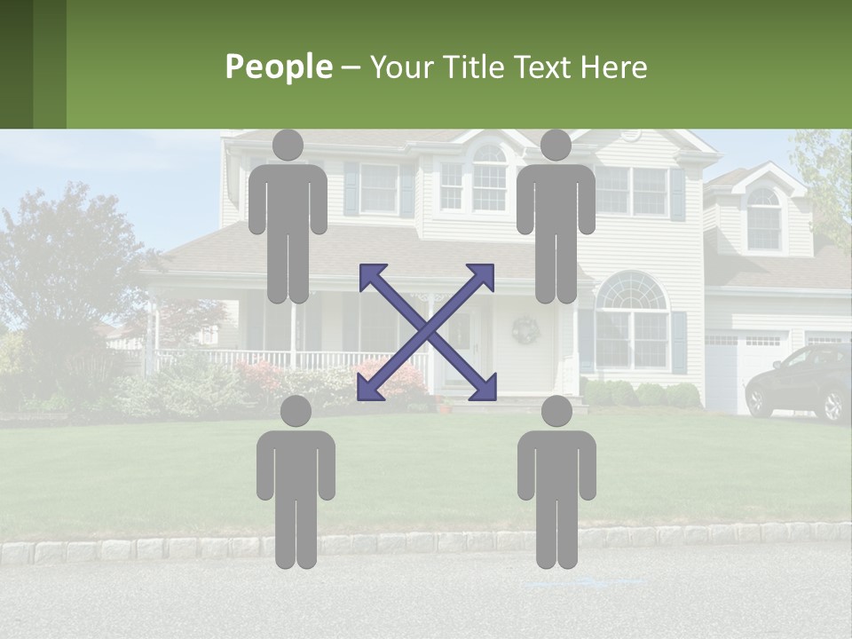 A House With A Car Parked In Front Of It PowerPoint Template