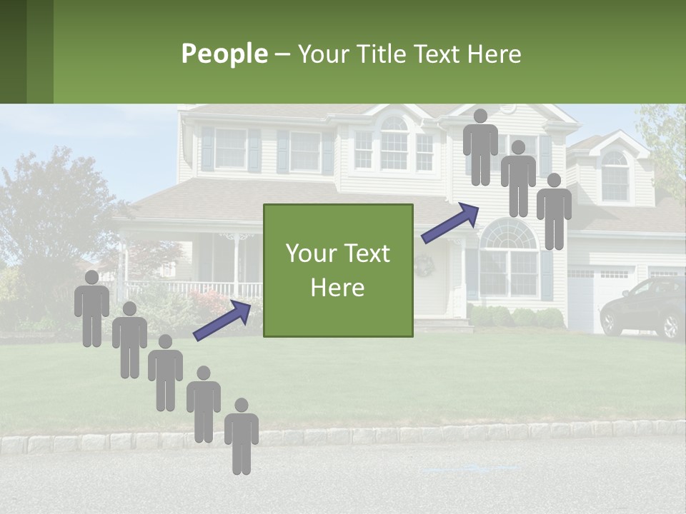 A House With A Car Parked In Front Of It PowerPoint Template