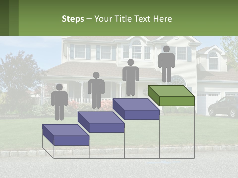 A House With A Car Parked In Front Of It PowerPoint Template