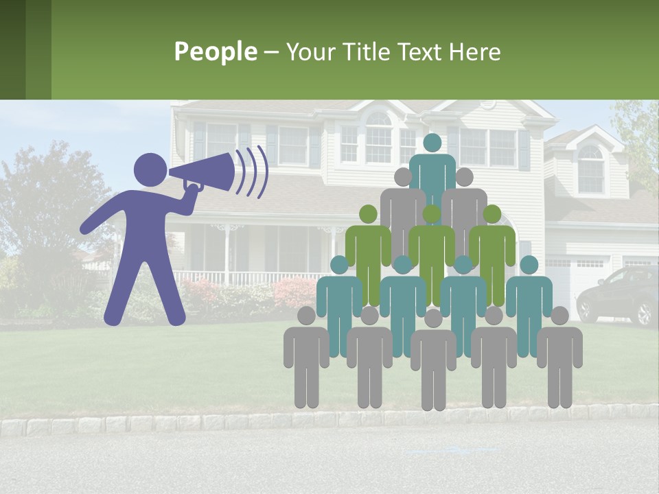 A House With A Car Parked In Front Of It PowerPoint Template