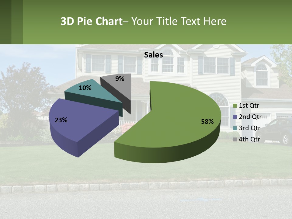 A House With A Car Parked In Front Of It PowerPoint Template
