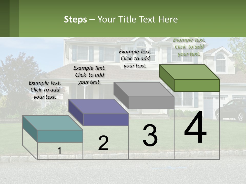 A House With A Car Parked In Front Of It PowerPoint Template