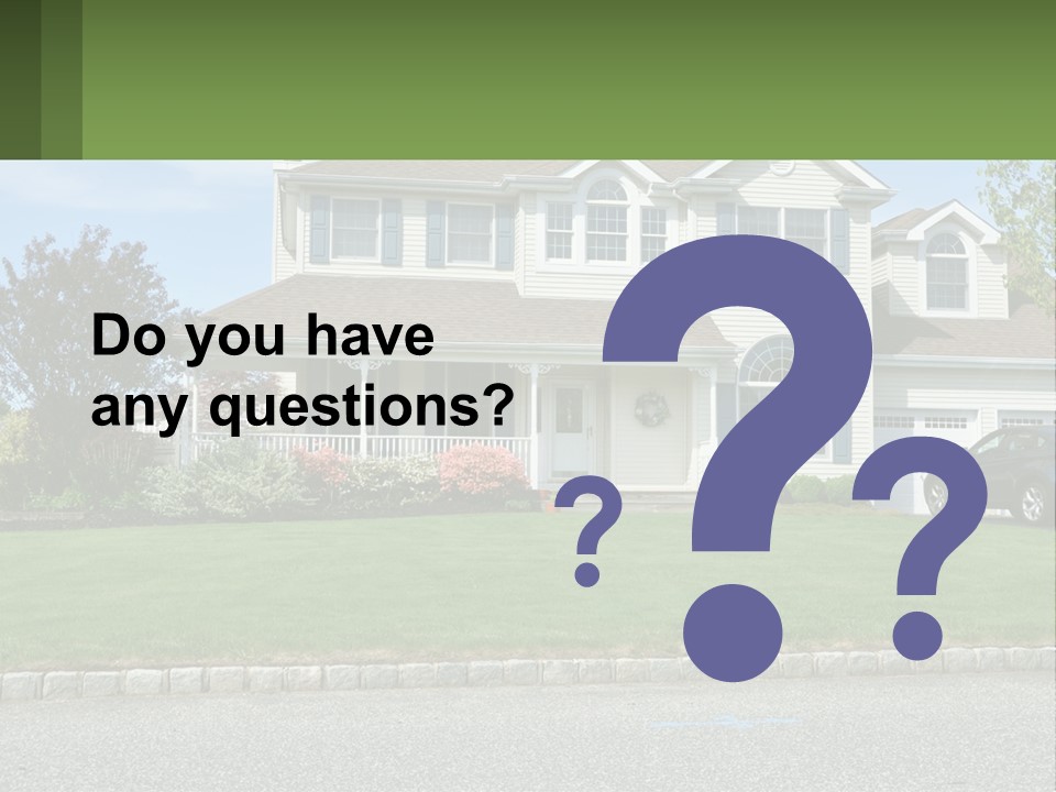 A House With A Car Parked In Front Of It PowerPoint Template