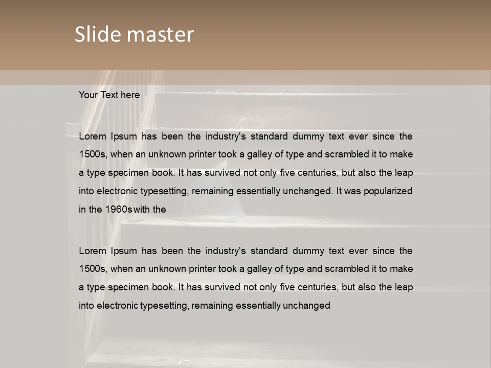 A Person Walking Up A Set Of Stairs PowerPoint Template