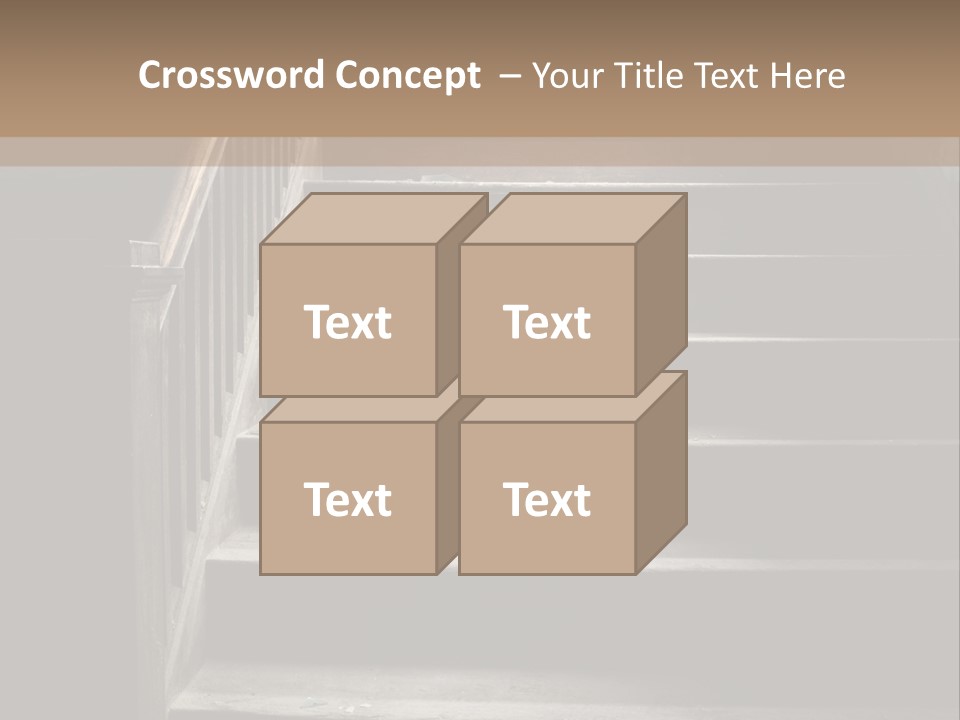 A Person Walking Up A Set Of Stairs PowerPoint Template