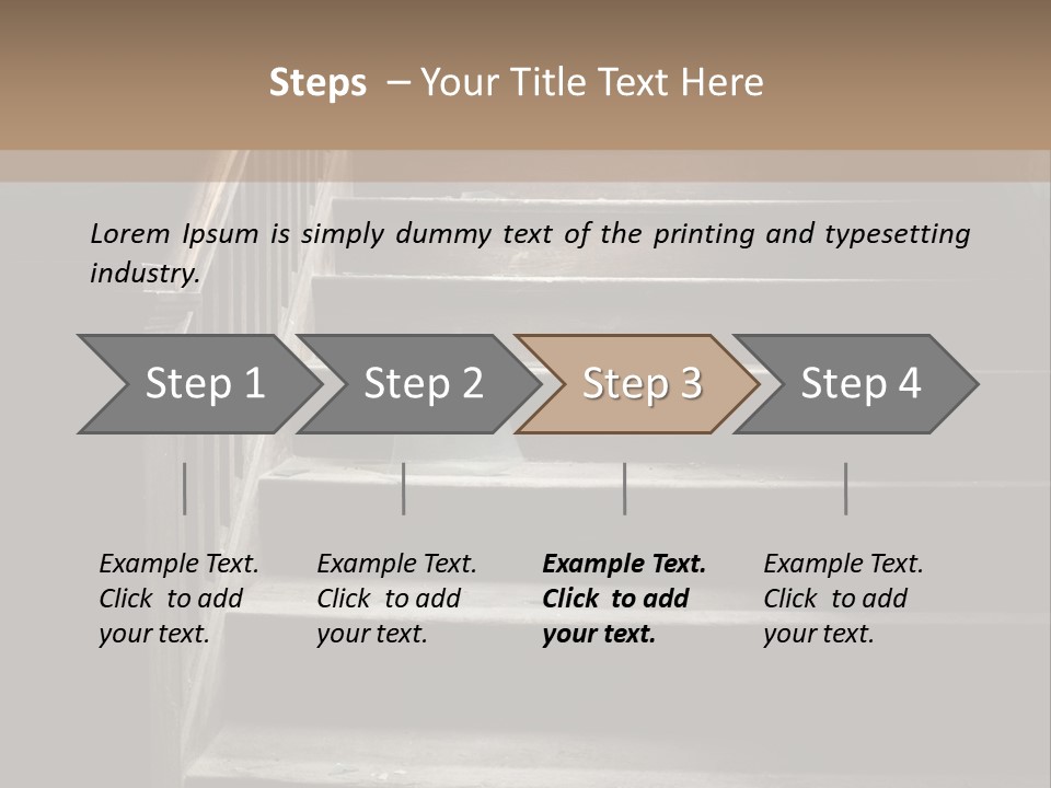 A Person Walking Up A Set Of Stairs PowerPoint Template