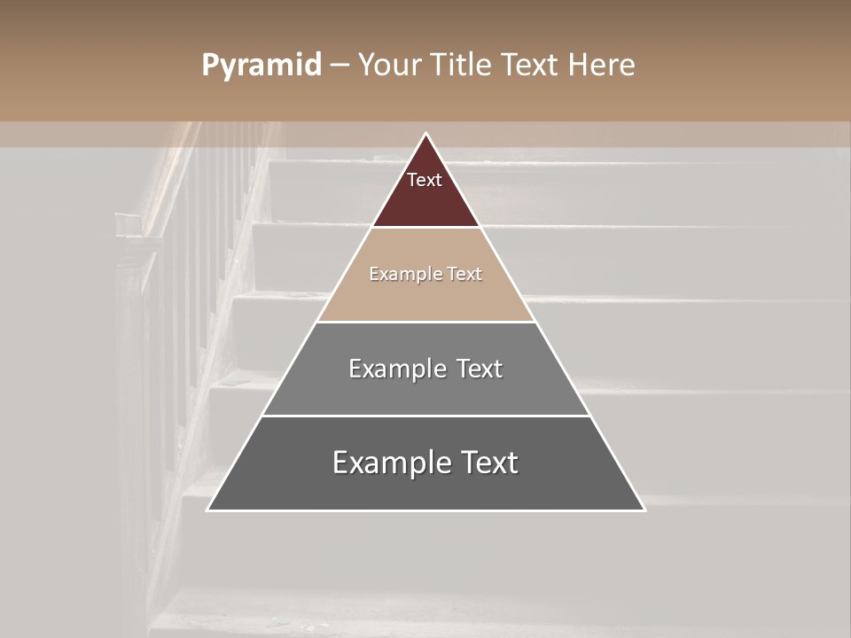A Person Walking Up A Set Of Stairs PowerPoint Template
