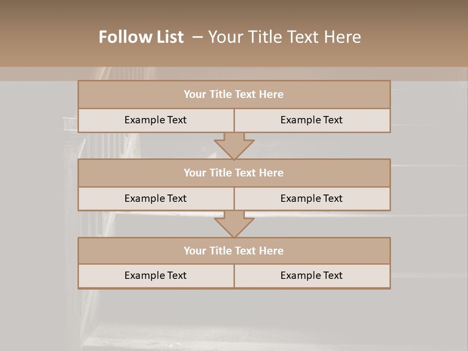 A Person Walking Up A Set Of Stairs PowerPoint Template
