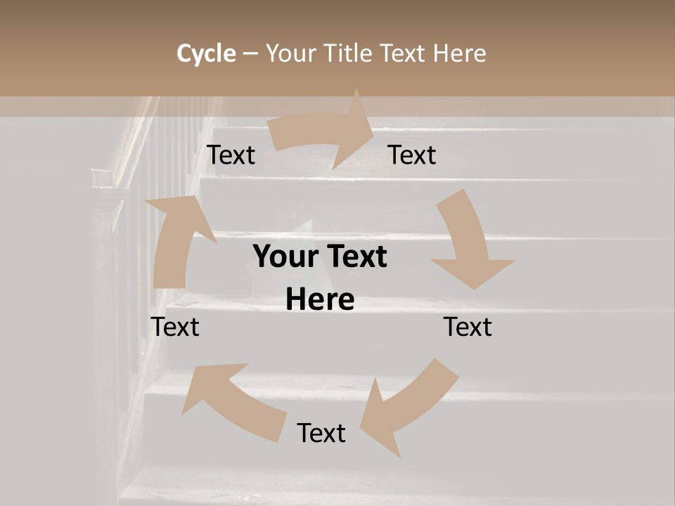 A Person Walking Up A Set Of Stairs PowerPoint Template