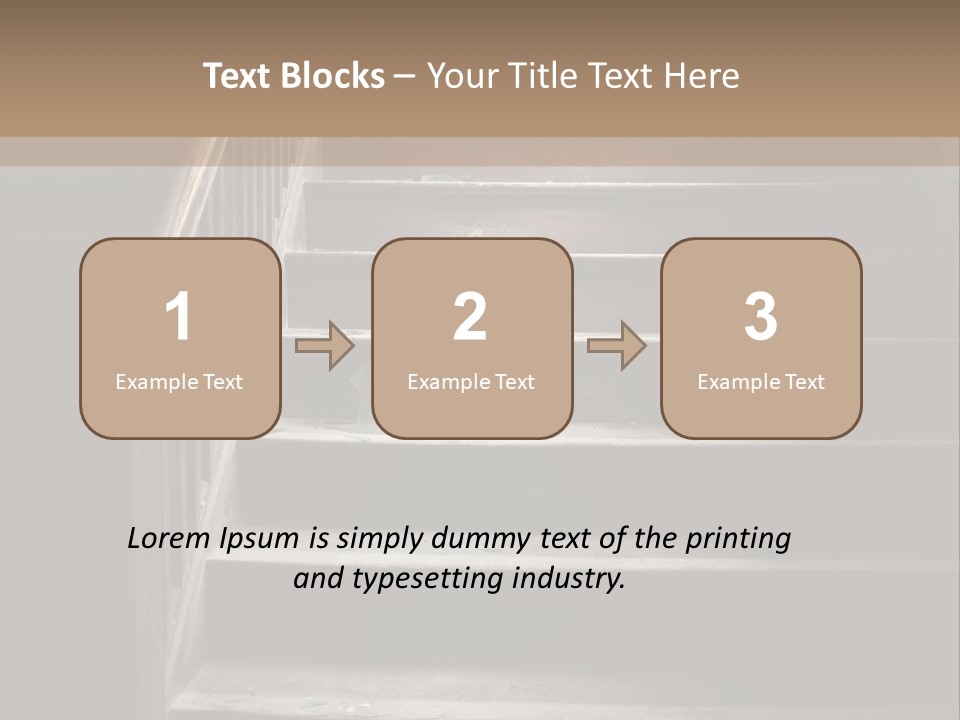 A Person Walking Up A Set Of Stairs PowerPoint Template