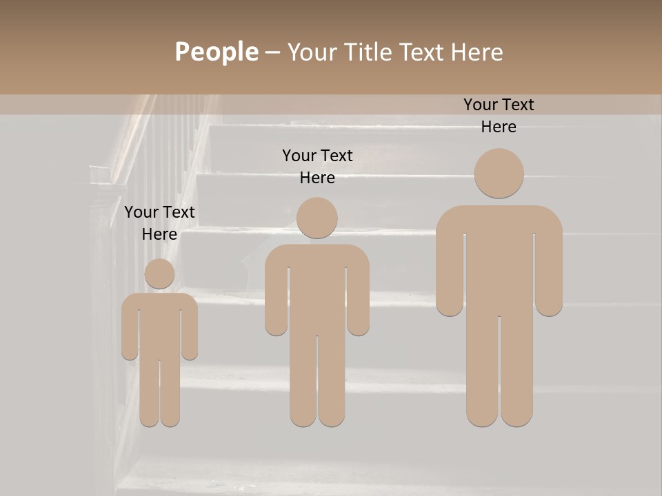 A Person Walking Up A Set Of Stairs PowerPoint Template