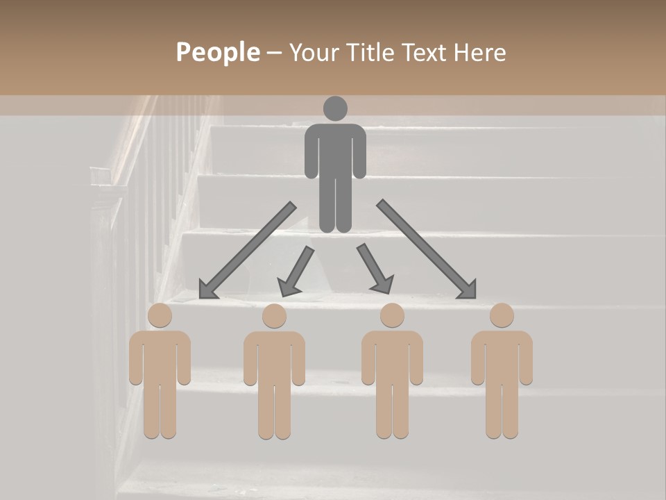 A Person Walking Up A Set Of Stairs PowerPoint Template
