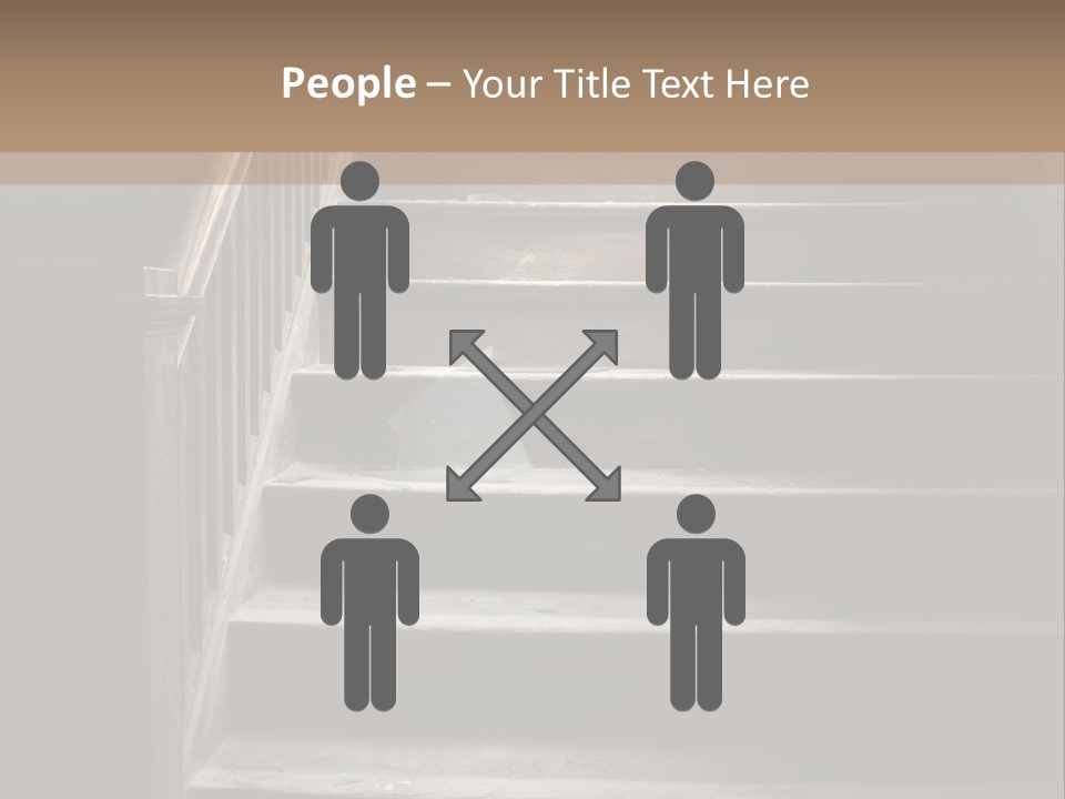 A Person Walking Up A Set Of Stairs PowerPoint Template