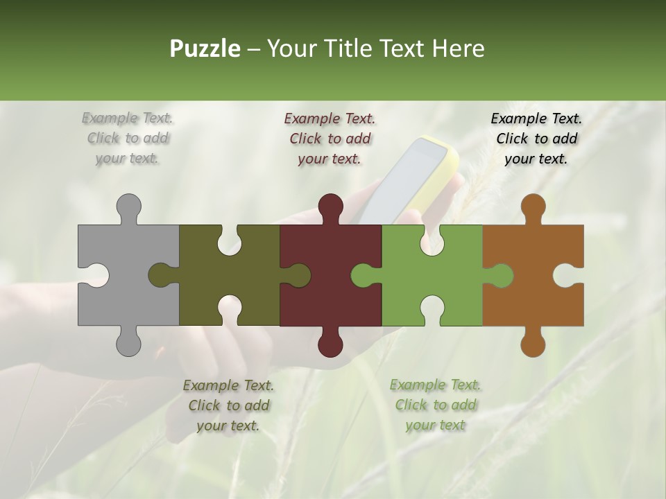 A Person Holding A Cell Phone In Their Hand PowerPoint Template