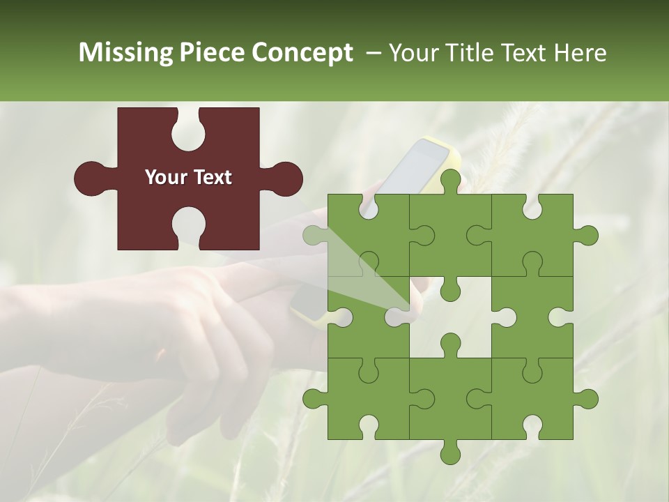 A Person Holding A Cell Phone In Their Hand PowerPoint Template