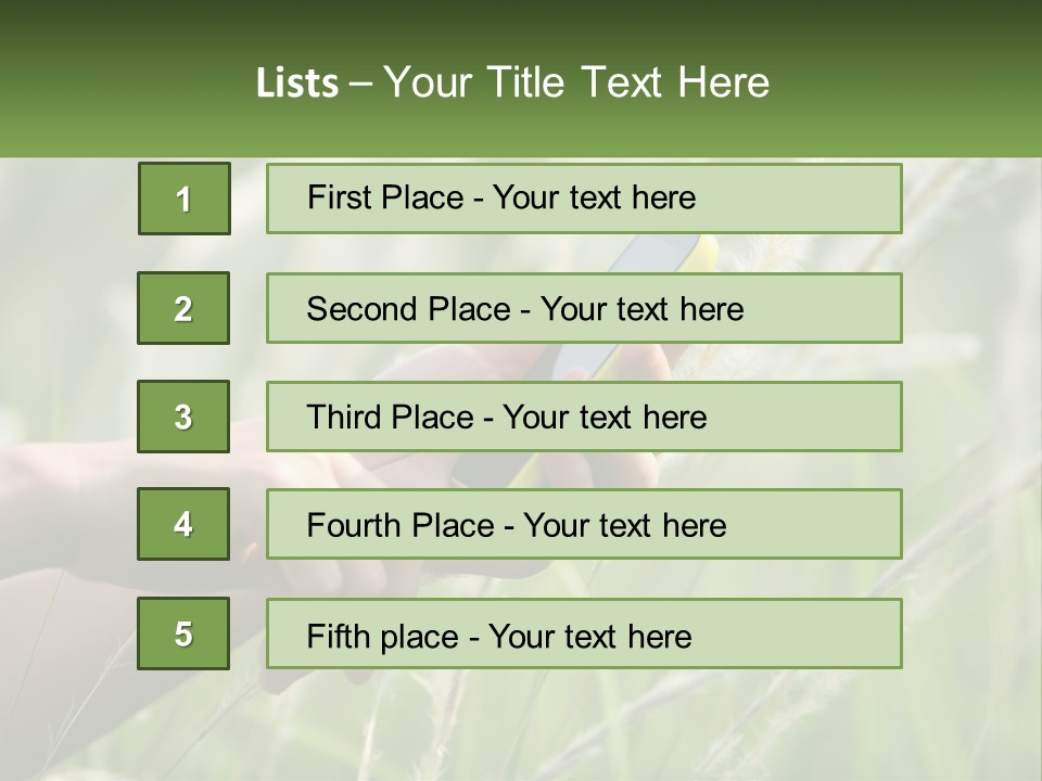 A Person Holding A Cell Phone In Their Hand PowerPoint Template