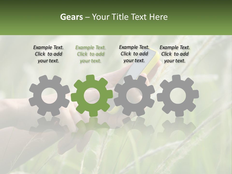 A Person Holding A Cell Phone In Their Hand PowerPoint Template