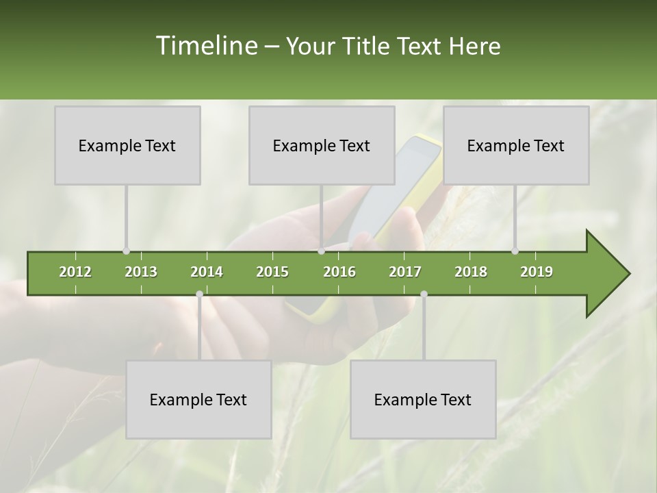 A Person Holding A Cell Phone In Their Hand PowerPoint Template