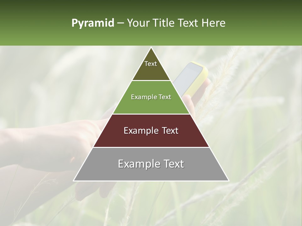 A Person Holding A Cell Phone In Their Hand PowerPoint Template