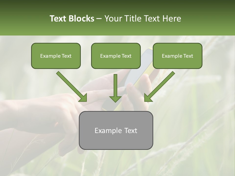 A Person Holding A Cell Phone In Their Hand PowerPoint Template