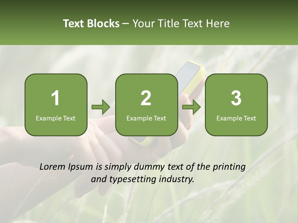 A Person Holding A Cell Phone In Their Hand PowerPoint Template