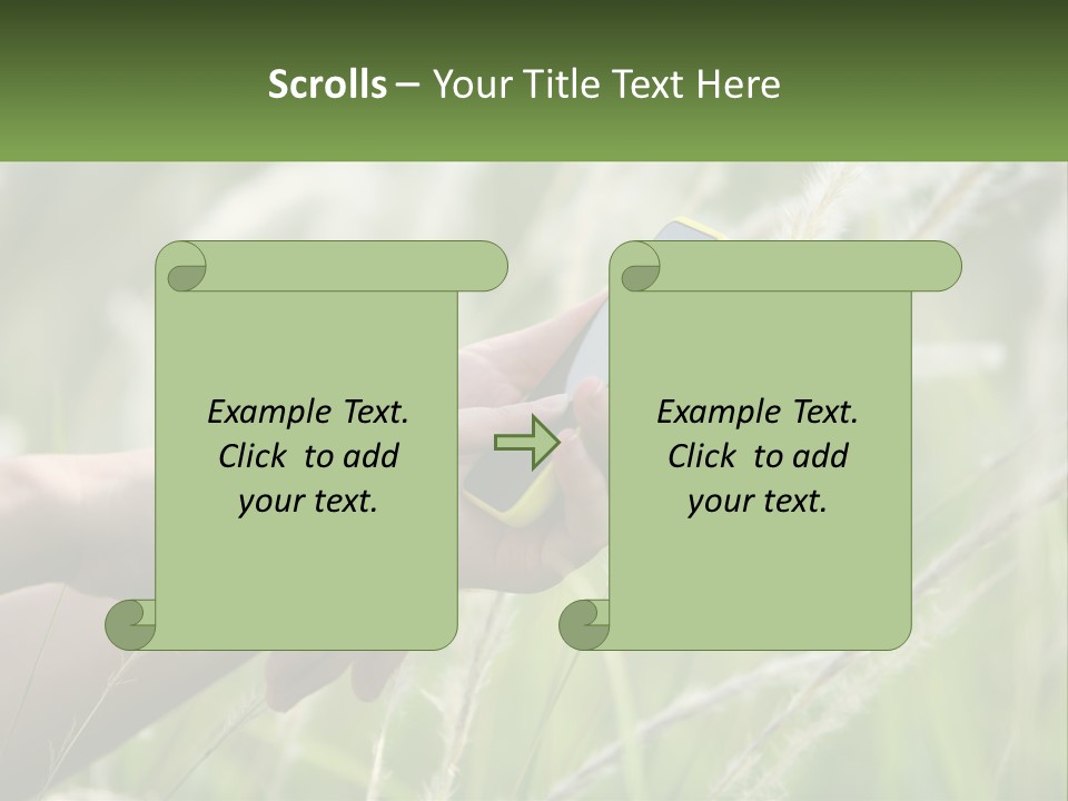 A Person Holding A Cell Phone In Their Hand PowerPoint Template