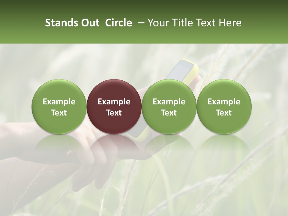 A Person Holding A Cell Phone In Their Hand PowerPoint Template