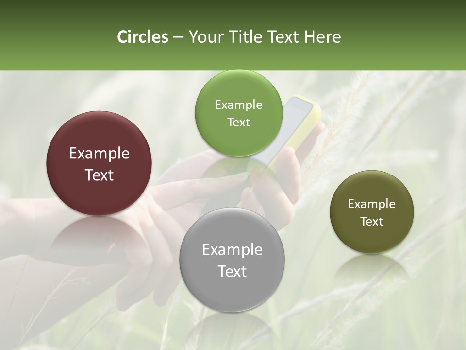 A Person Holding A Cell Phone In Their Hand PowerPoint Template