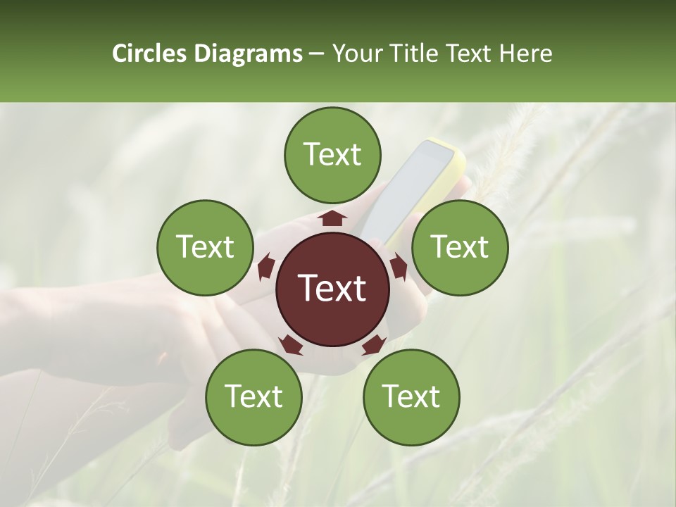 A Person Holding A Cell Phone In Their Hand PowerPoint Template